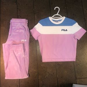 COPY - Fila T with matching velour sweatpants